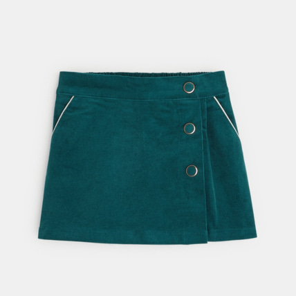 Avis Jupe-short en velours côtelé verte fille OKAIDI 2