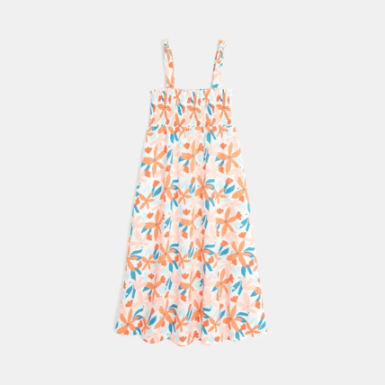 Avis Robe imprimée à smocks orange fille OKAIDI 2