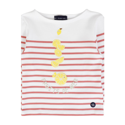 Avis Marinière "fruits de mer" Kids - coton épais - Milk/Lantana ARMOR-LUX 2