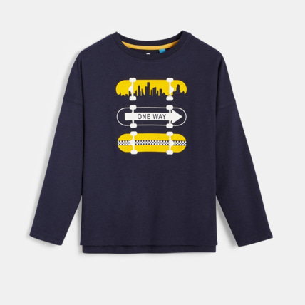 Avis T-shirt manches longues bleu garçon OKAIDI 1