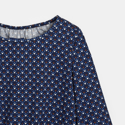 Avis Robe évasée à petits motifs bleue fille OKAIDI 4