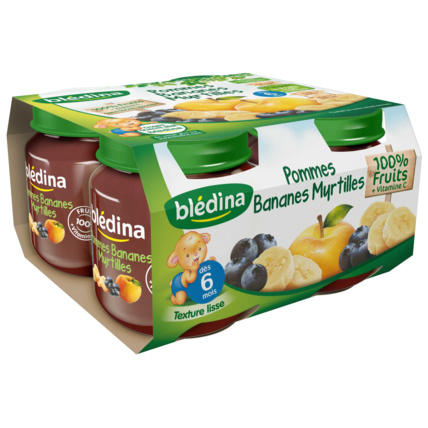 Avis Pot Pommes Bananes Myrtilles 4x130g Blédina 1