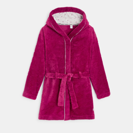 Peignoir a capuche en polaire double violet fille OKAIDI Comparateur Avis Prix