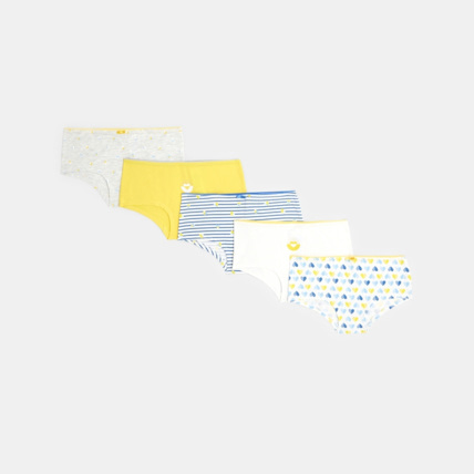 Avis Culottes boxers fantaisie (lot de 5) jaune fille OKAIDI 1