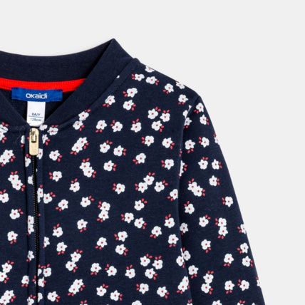 Avis Teddy zippé en molleton imprimé bleu fille OKAIDI 3