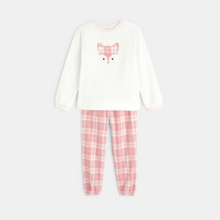 Pyjama 2 pi ces chaud et doux blanc fille OKAIDI Comparateur