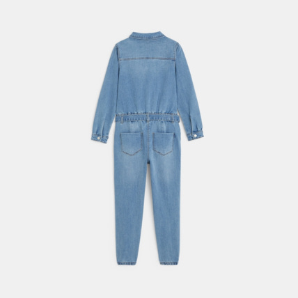 Avis Combinaison-pantalon en jean stretch bleu fille OKAIDI 3