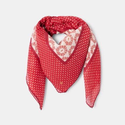 Avis Foulard imprimé en popeline rouge fille OKAIDI 1
