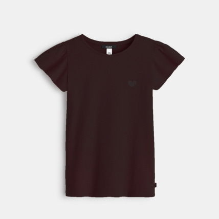 Avis T-shirt à manches courtes volantées noir fille OKAIDI 2