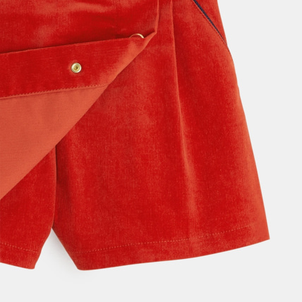 Avis Jupe-short en velours côtelé orange fille OKAIDI 3