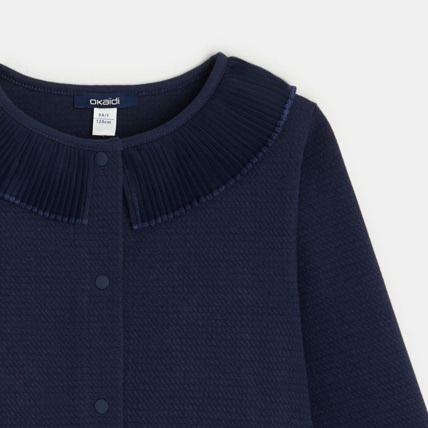 Avis Cardigan à col collerette bleu fille OKAIDI 3