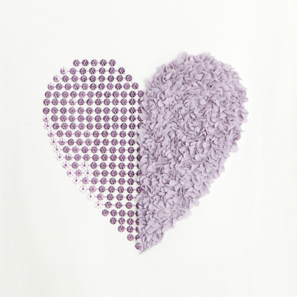 Avis T-shirt coeur à mancherons volantés blanc fille OKAIDI 2
