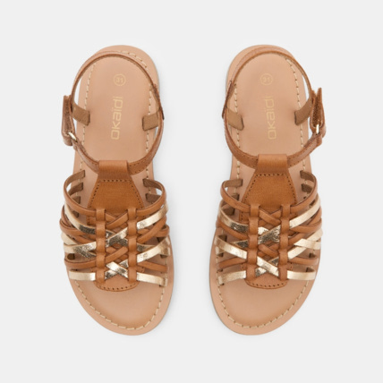 Avis Sandales en cuir à lanières beige fille OKAIDI 2