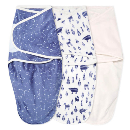 Avis Lot de 3 maxi-langes d'emmaillotage Velboa Scandinavian Sky ADEN + ANAIS 1