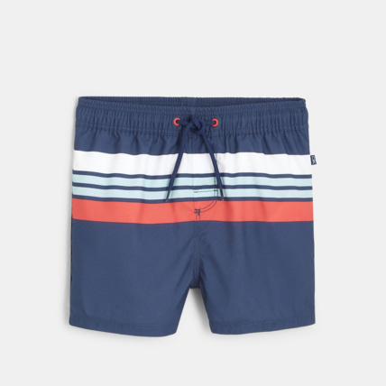 Avis Short de bain rayé bleu garçon OKAIDI 1