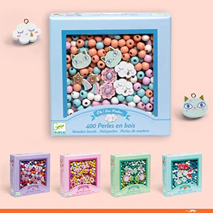 Avis Set de 400 perles en bois Arc-en-ciel DJECO 5