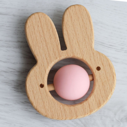 Avis Jouet de dentition en bois et silicone Sevira Kids 2