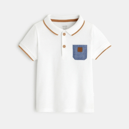 Avis Polo maille piquée patch ours OBAÏBI 1