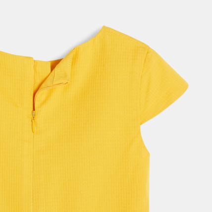 Avis Robe chic unie jaune fille OKAIDI 3