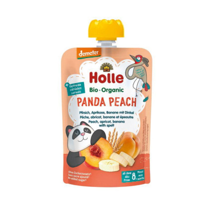 Avis Gourde Panda Peach - pêche, abricot, banane et épeautre Holle 1