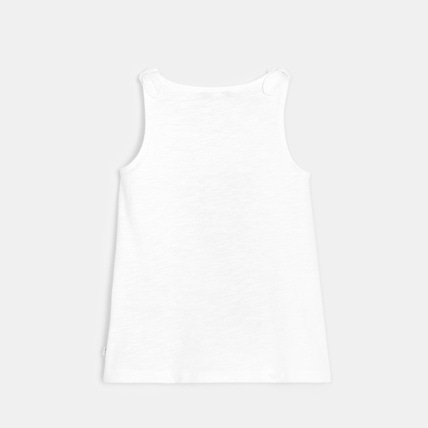 Avis Débardeur à motif et sequins blanc fille OKAIDI 3
