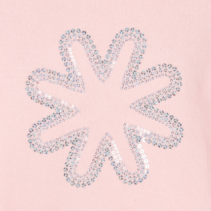 Avis Pull fin à sequins brodés motif fleur rose fille OKAIDI 2