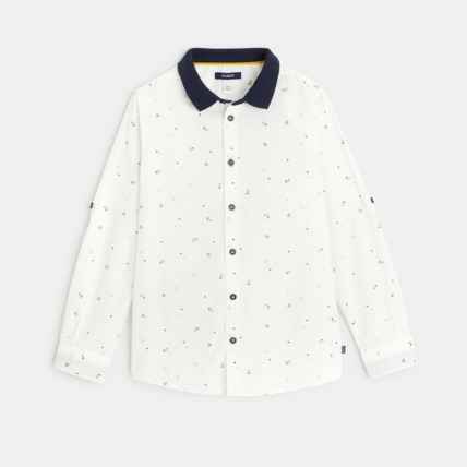 Avis Chemise à petits motifs blanche garçon OKAIDI 1