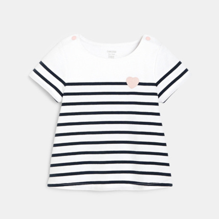 Avis T-shirt marinière rayé OBAÏBI 1