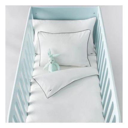Avis Housse de couette bébé, unie, en coton LA REDOUTE 1