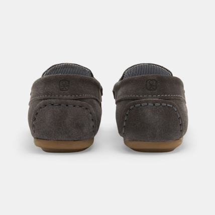 Avis Mocassin croûte de cuir uni gris garçon OKAIDI 4