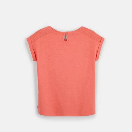 Avis T-shirt détail ajouré rouge fille OKAIDI 2