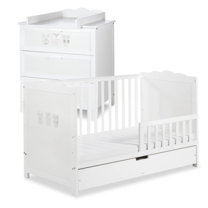 Avis Ensemble commode à langer + lit bébé + tiroir MARSELL Mon Mobilier Design 1