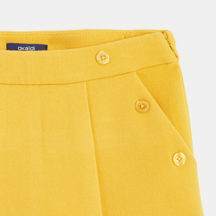 Avis Jupe-short unie jaune fille OKAIDI 3
