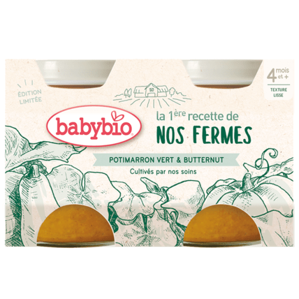 Avis Potimarron Vert et Courge Butternut de nos Fermes Babybio 1