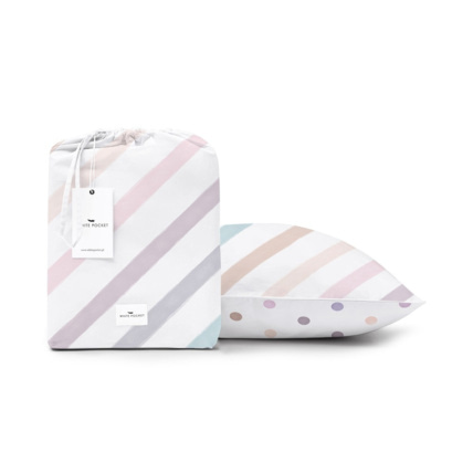 Avis Housse de couette en satin de coton - Pastel Duo Mon Lit Cabane 4