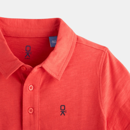 Avis Polo uni rouge garçon OKAIDI 3