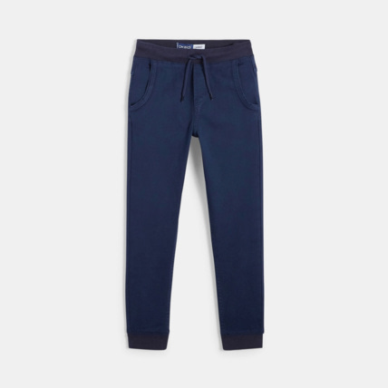 Avis Jogpant uni en toile stretch bleu garçon OKAIDI 2