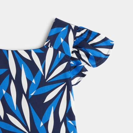 Avis Robe évasée imprimée bleue fille OKAIDI 3