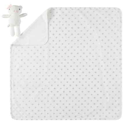 Avis Couverture en sherpa à pois avec peluche Prémaman 1