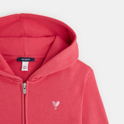 Avis Sweat-shirt uni à capuche rose fille OKAIDI 3