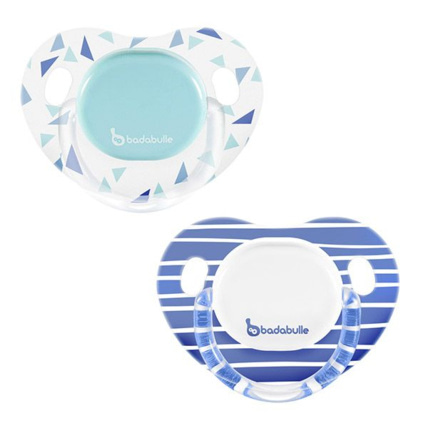 Avis Lot de 2 sucettes silicone 12-36 mois BADABULLE 1