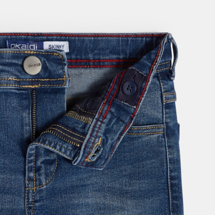 Avis Jean skinny hyper stretch bleu garçon OKAIDI 3