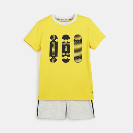 Avis Pyjama-short en jersey jaune garçon OKAIDI 1