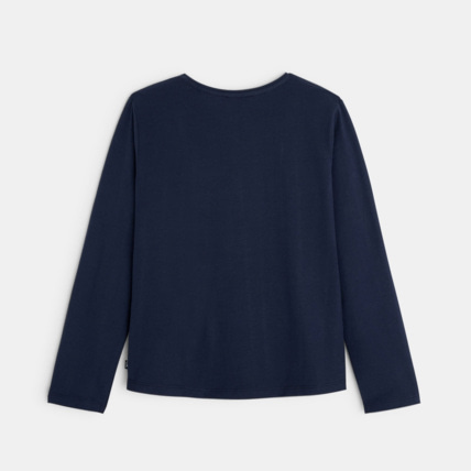 Avis T-shirt à motif en sequins bleu fille OKAIDI 4