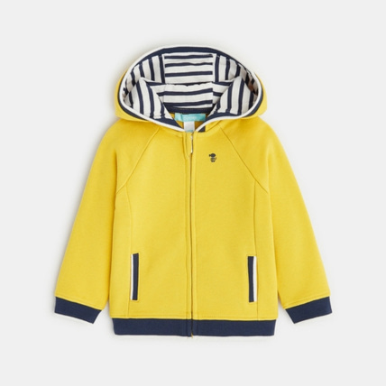 Avis Sweat zippé molleton à capuche rayée OBAÏBI 1