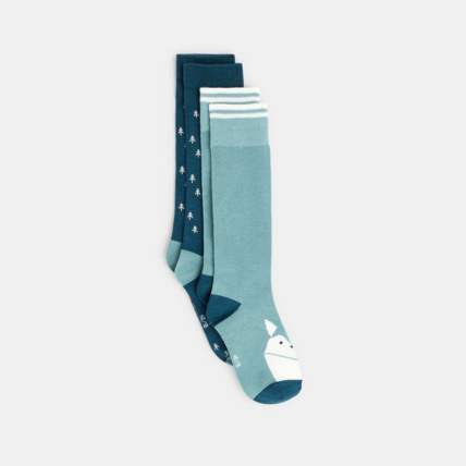 Avis Grandes chaussettes thermorégulantes fantaisie (lot de 2) vertes garçon OKAIDI 1