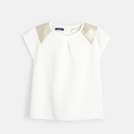 Avis Top en crêpe et sequins blanc fille OKAIDI 1