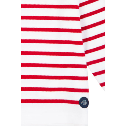 Avis Marinière "Amiral" Kids - coton - Blanc/Braise ARMOR-LUX 2