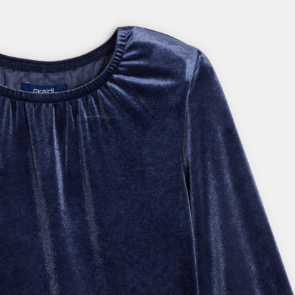 Avis Robe de fête en velours et tulle bleue fille OKAIDI 4
