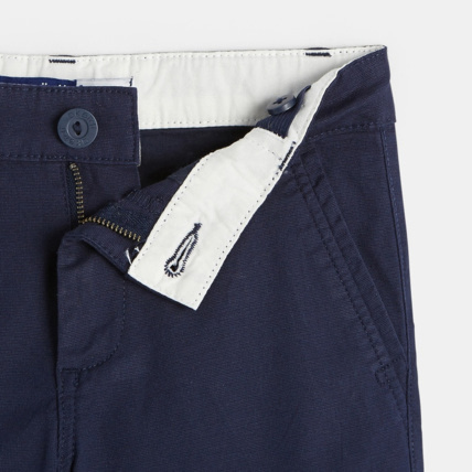 Avis Bermuda slim en toile bleu garçon OKAIDI 3